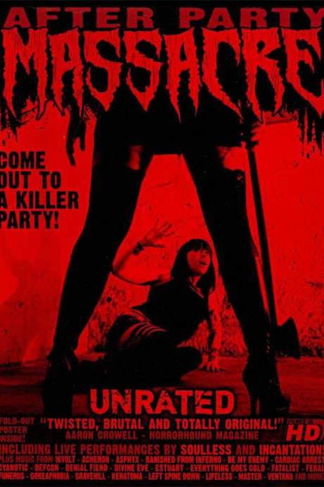 Come to a killer party when a death‑metal concert featuring Incantation and Soulless at Peabody’s in Cleveland erupts in violence. A female fan is attacked, and the trauma pushes her over the edge. She snaps, methodically murdering everyone—friends, fans, band members, and foes—until only a pile of bodies remains. Her calculated, torturous spree becomes a blood‑soaked, relentless massacre.